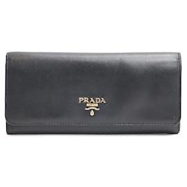 Portefeuille long en Saffiano Prada