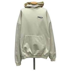 Balenciaga Oversized-Kapuzenpullover mit besticktem politischem Kampagnenlogo