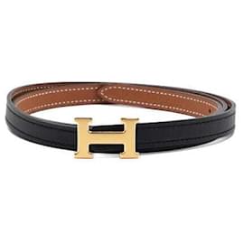 Hermès Cintura reversibile da donna con mini logo dorato