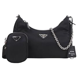 Prada Borsa Hobo Tesuto con tracolla a catena