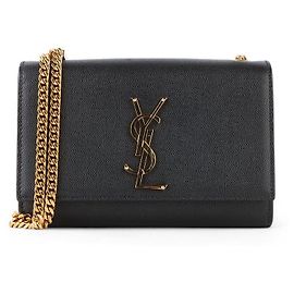 Saint Laurent Bolso bandolera pequeño Kate en monograma Caviar