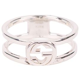 Gucci Interlocking GG Ring Silber Größe