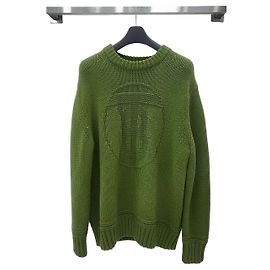 Burberry Grüner Strick mit Monogramm-Logo