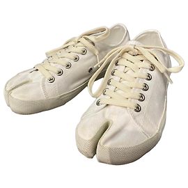 Maison Martin Margiela Sneakers Tabi in tela Bianco