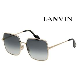 Sonnenbrille in quadratischer Form aus Goldmetall Luxus Mode Oversized - Lanvin
