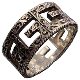 Silver GG Logo Ring - Gucci