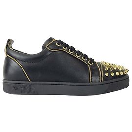 Christian Louboutin Sneakers Black Gold Rush Spike