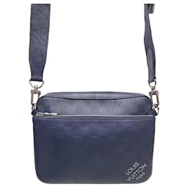 Louis Vuitton Borsa a tracolla Damier Trio Blu Zaffiro