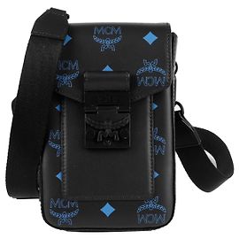 MCM Borsa a tracolla mini Black Splash Logo rigenerata
