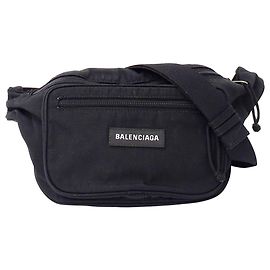 Borsa a mano in nylon nero Balenciaga