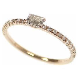 Anello a fascia in oro rosa 18K e diamanti Cartier