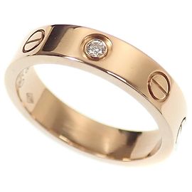 Cartier Love Band Ring aus 18K Roségold mit Diamant