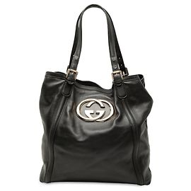 Gucci Black Calfskin Britt Tote