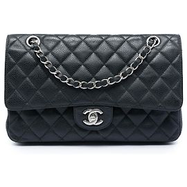 Chanel Black Medium Classic Caviar Double Flap
