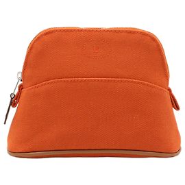 Pochette Bolide Mini en lona naranja Hermès