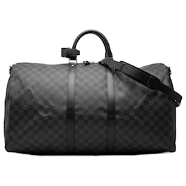 Louis Vuitton Keepall Bandouliere 55 in Damier Graphite nero