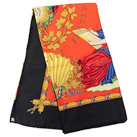 Sciarpa in seta Hermès Orange Republique Francaise Liberte Egalite Fraternite 1789 90