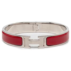 Bracciale Hermès Red Narrow Enamel Clic H PM