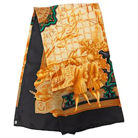 Pañuelo de seda Hermès Black Azulejos 90