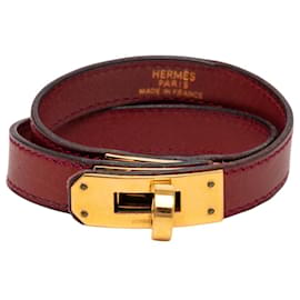 Hermès Red Swift Kelly Double Tour Bracelet