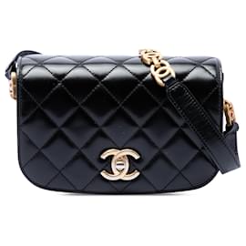 Chanel Black Mini Shiny Calfskin My Sweet CC Flap