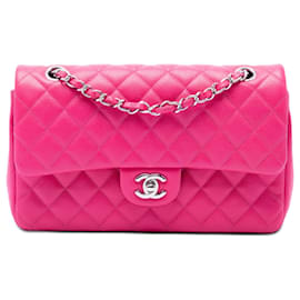 Chanel Rosa Medium Classic Caviar Double Flap
