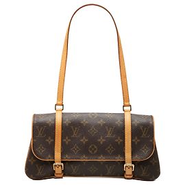 Borsa a tracolla Louis Vuitton Marrone Monogram Marelle