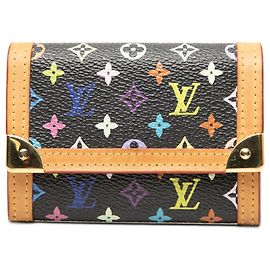 Louis Vuitton Portafoglio Piatto Monogram Multicolore Nero