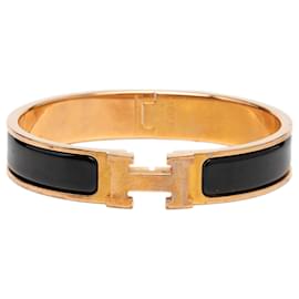 Bracelet Clic H Hermès Black Narrow Enamel PM