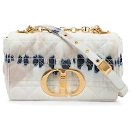 Dior White Small Tie Dye Denim Caro Crossbody