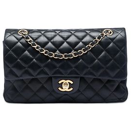 Chanel Black Medium Classic Lambskin Double Flap