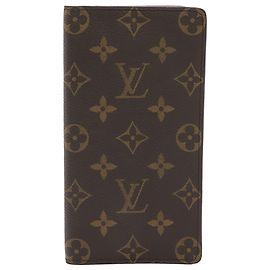 Louis Vuitton Brown Monogram Porte Valeurs Checkbook Wallet