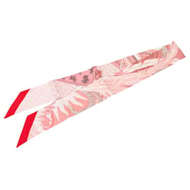 Foulard in seta Hermès Pink Cheval Phoenix Twilly