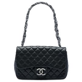 Chanel Black Medium Quilted Lambskin Westminster Pearl Flap