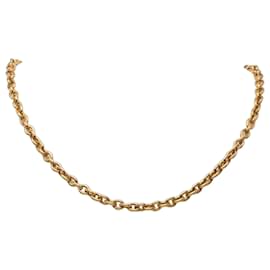 Collar largo de cadena vintage Chanel en oro