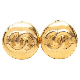 Chanel Coco Mark Vintage Round Earrings