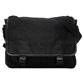 Borsa a tracolla e messenger con placca logo Triangle di Prada