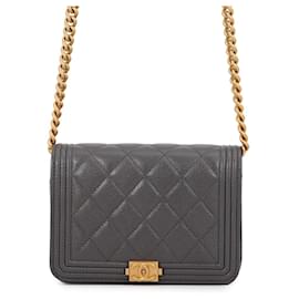 Cartera Boy Chain de Chanel en gris