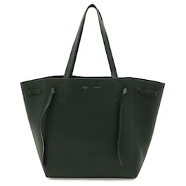 Celine Cabas Phantom Small Belt Shopper in Dunkelgrün - Céline