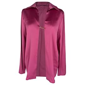 Camisa La Chemise Notte de Jacquemus en satén rosa