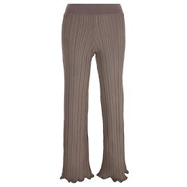 Acne Studios gerippte gerade Hose aus brauner Viskose