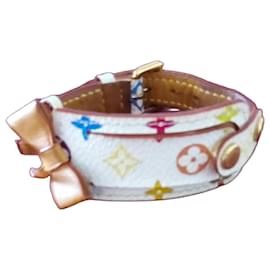 Bracciale Louis Vuitton Monogram Multicolore Murakami Pelle Bianca