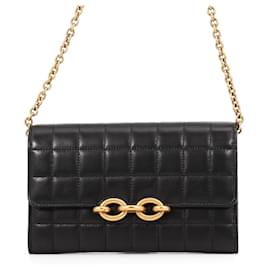 Portefeuille à chaîne Yves Saint Laurent en noir