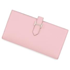 Cartera larga Hermès Bearn Soufflé en Rose Sakura