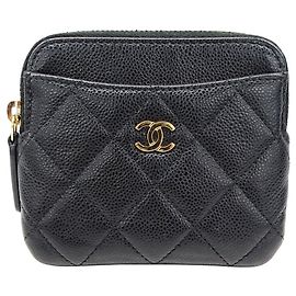 Monedero de piel de becerro granulada Chanel