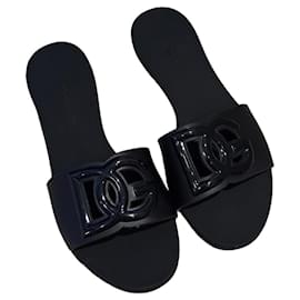 Dolce & Gabbana DG Logo Slides - Schwarz