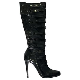 Le Silla Botas altas de charol negro
