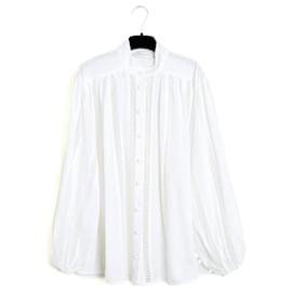 Blusa Zimmermann de Algodón Blanco con Bordado Calado
