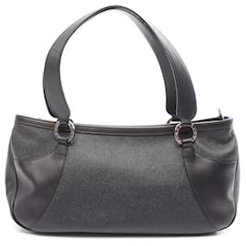 Bulgari Borsa a mano in pelle nera Bvlgari