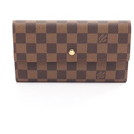 Portafoglio Louis Vuitton Portefeuille Tresor International Damier Ebene Long Wallet
